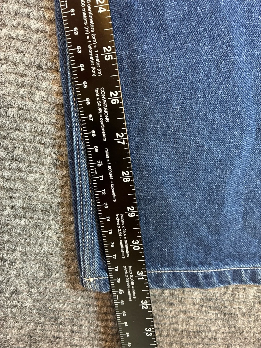 Carhartt Men’s Denim Bib Overalls 42x32 Blue Carpenter Workwear 100% Cotton